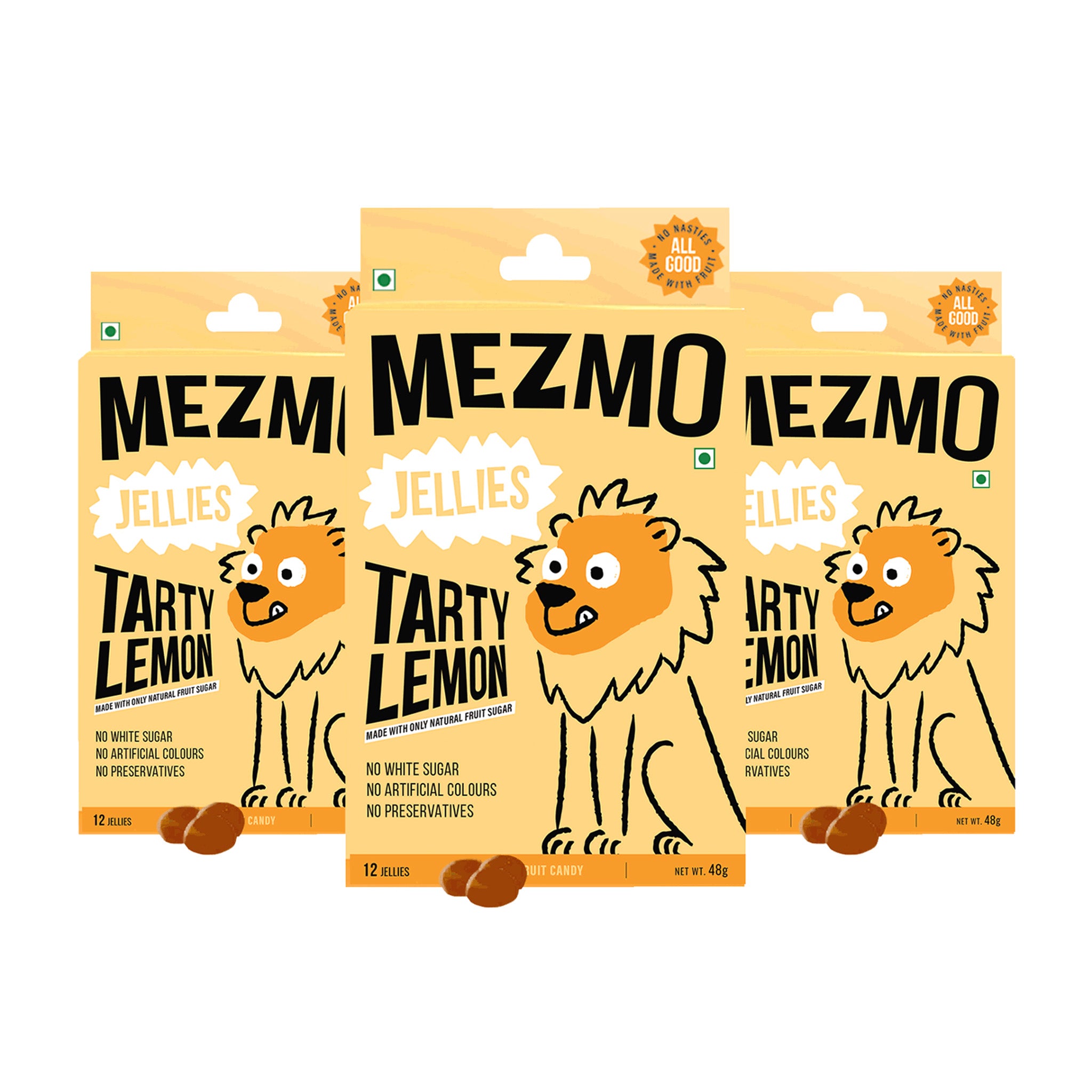 Mezmo Candy Tarty Lemon Pack of 3 ( 36 Jellies)