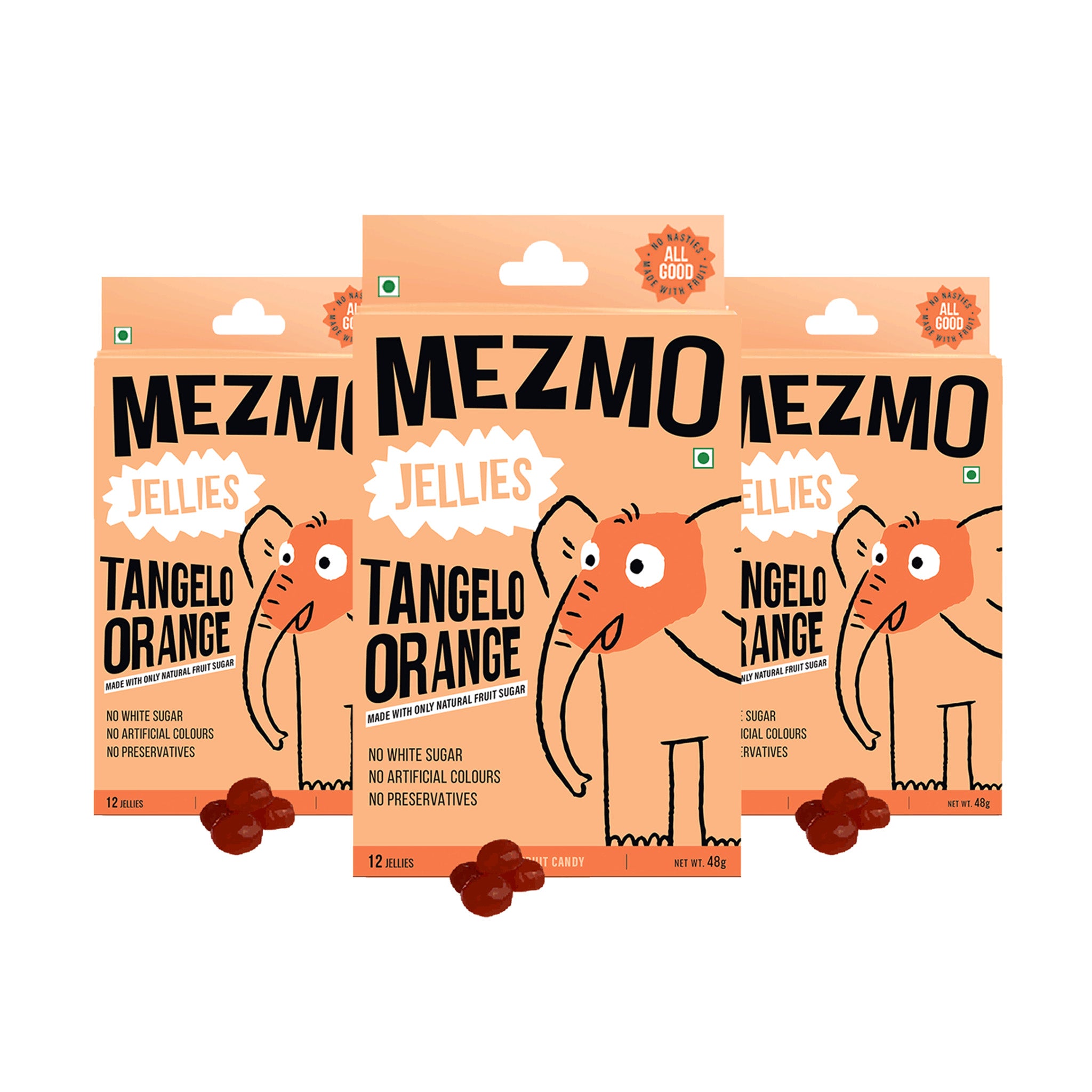 Mezmo Candy Tangelo Orange Pack of 3 ( 36 Jellies)