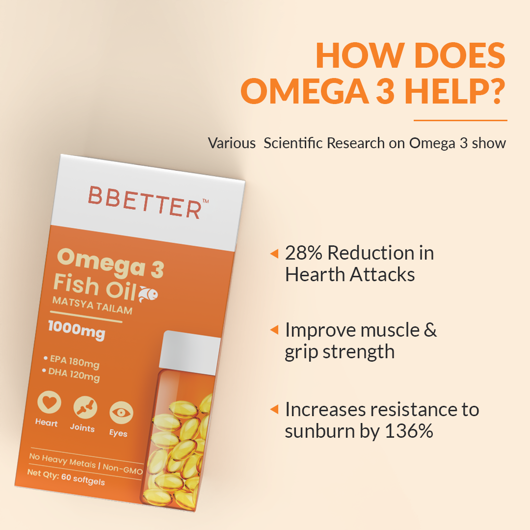 BBetter Omega 3 Fish Oil I 1000mg I 60 capsules