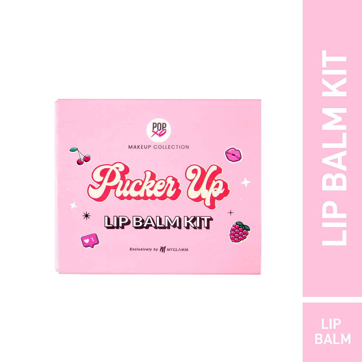 MyGlamm POPxo Makeup Pucker up lip balm Kit-Cherry Blossoms, Strawberry Kisses, Berrylicious-3gm