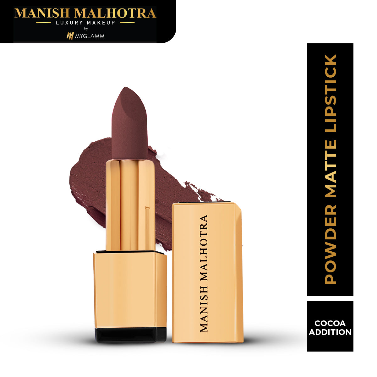 MyGlamm Manish Malhotra Beauty Powder Matte Lipstick-Cocoa Addition-4gm