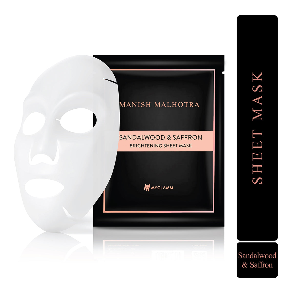 Manish Malhotra Beauty By MyGlamm Saffron & Sandalwood Brightening Sheet Mask -25gm