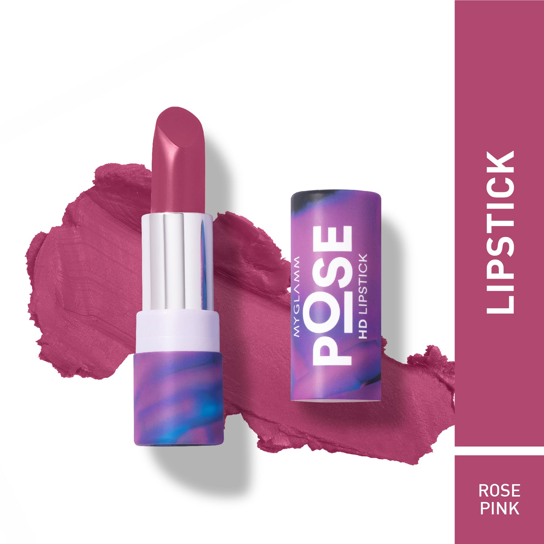 MyGlamm POSE HD Lipstick-Rose Pink-4gm