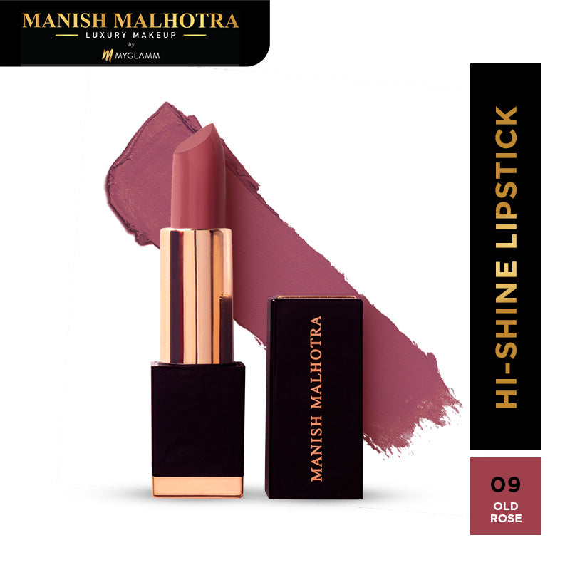 Manish Malhotra Beauty By MyGlamm Hi-Shine Lipstick-Old Rose-4gm