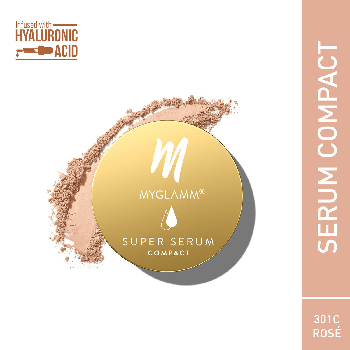 MyGlamm Super Serum Compact -301C Rosé-9gm