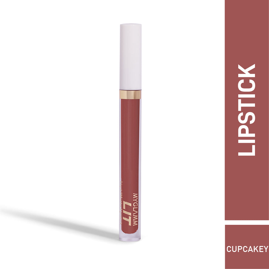 MyGlamm LIT Liquid Matte Lipstick-Cupcakey-3ml