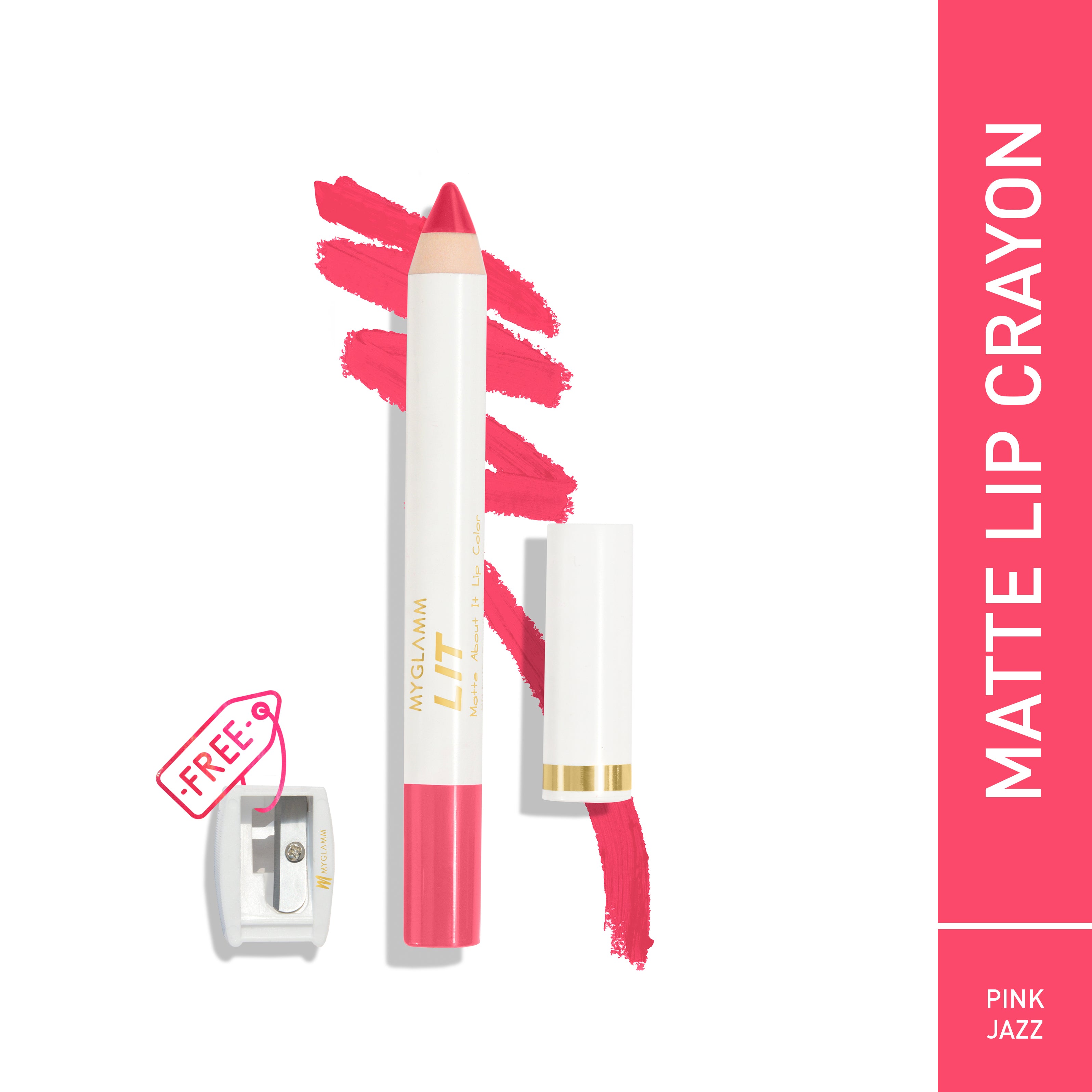 MyGlamm LIT Matte About It Lip Color-Pink Jazz-2.8gm