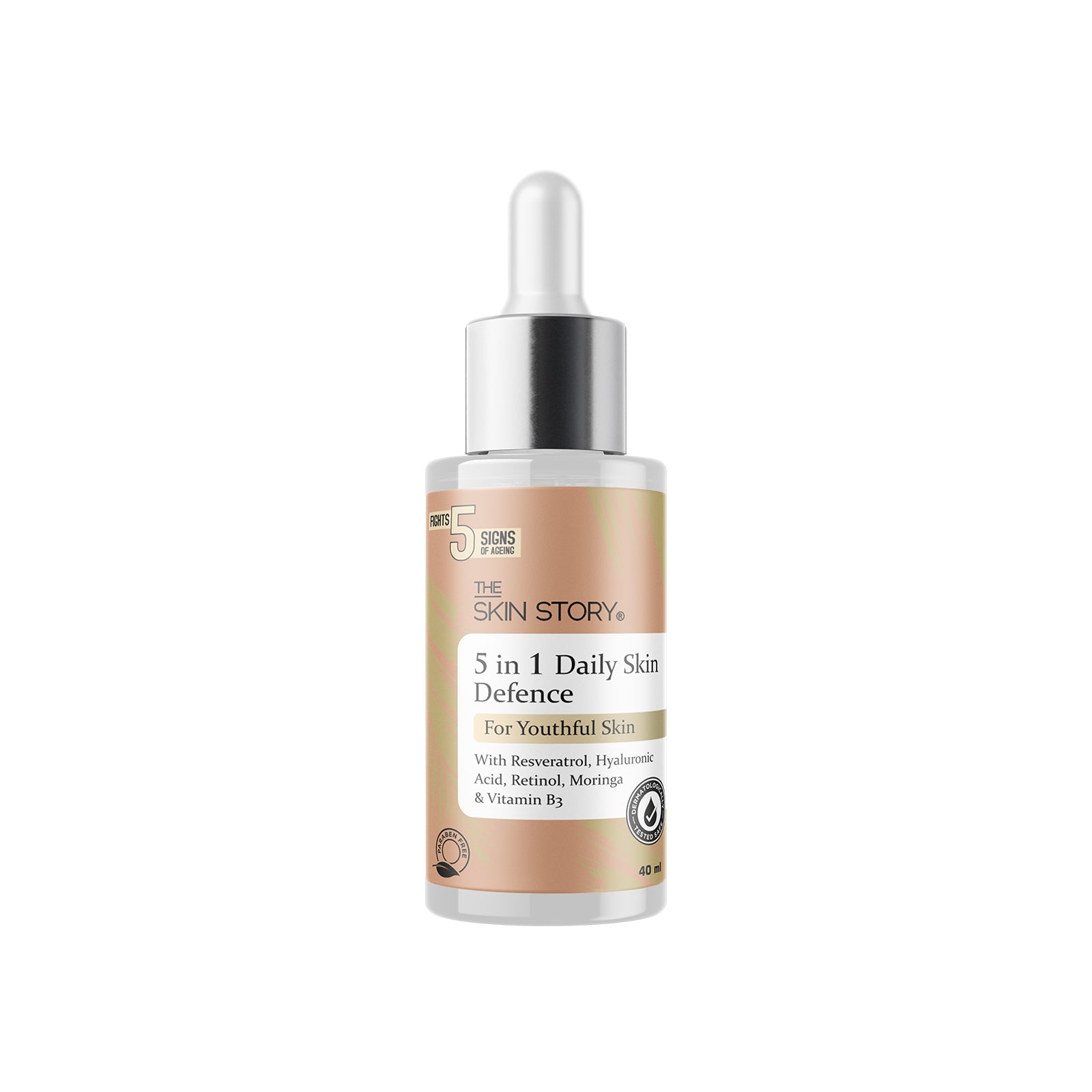 The Skin Story Anti-Ageing Face Serum | For Wrinkles, Fine Lines & Discoloration | Hyaluronic Acid , Niacinamide , Reseveratrol |All Skin Types |Dermatologically Tested|  40ml