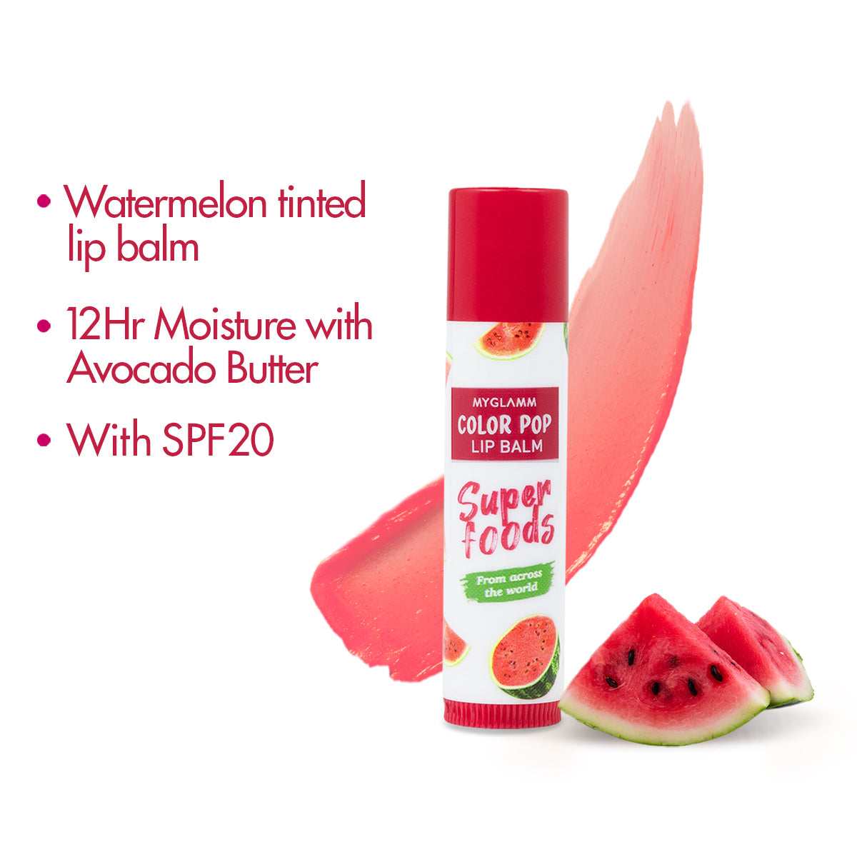 MyGlamm Color Pop Lip Balm-Watermelon -4.6gm