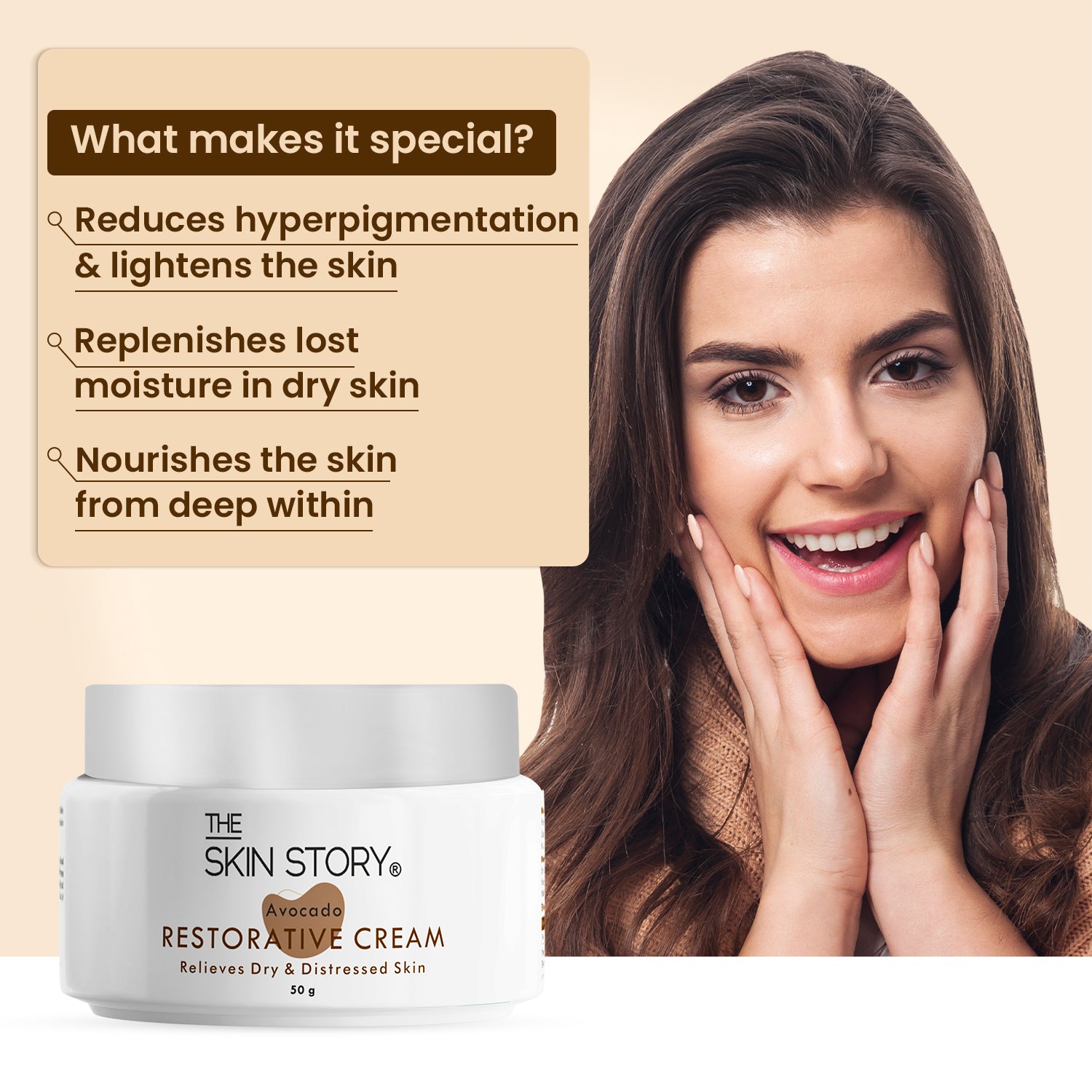 The Skin Story Moisturising Cream for Winters | Winter Care | Cream for Dry and Rough Skin | Enriched with Argan Oil | 50g