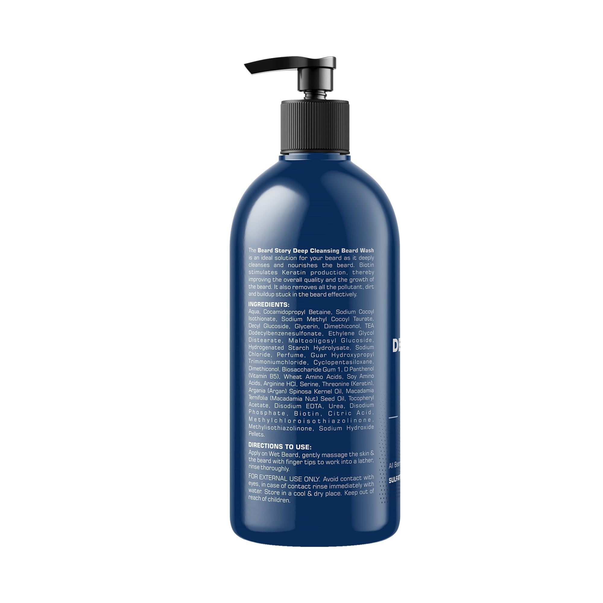 The Beard Story Beard Wash | Deep Cleansing & Moisturising | Enriched with Keratin | For Sort & Frizz Free Beard | 250ml
