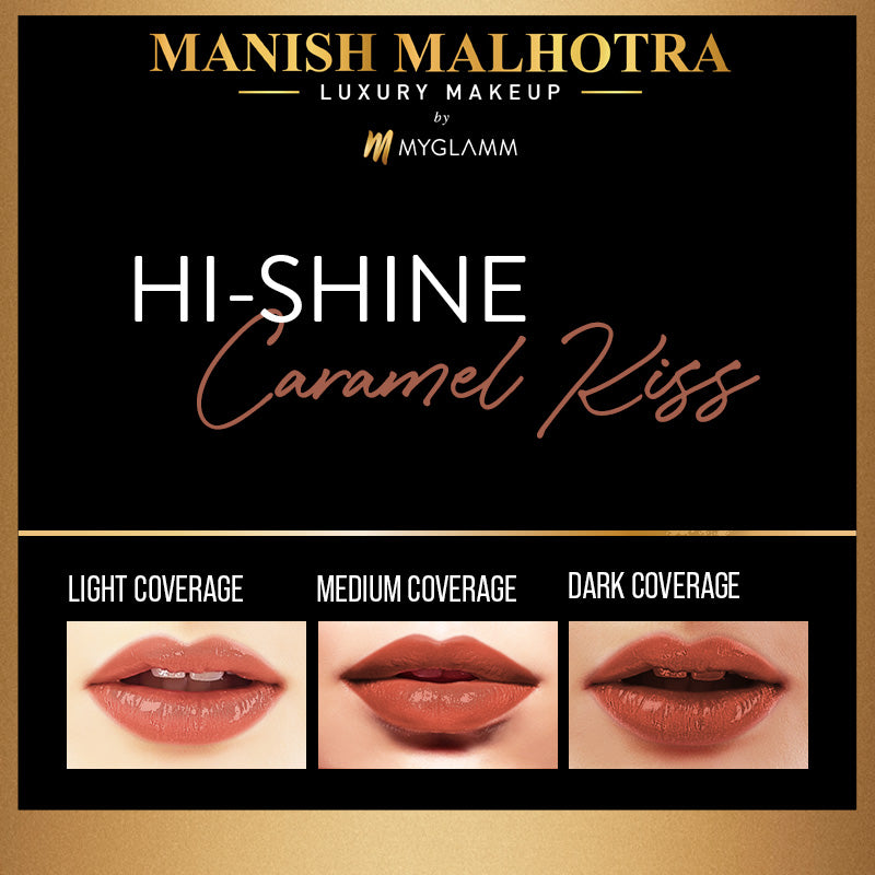 Manish Malhotra Beauty By MyGlamm Hi-Shine Lipstick-Caramel Kiss-4gm