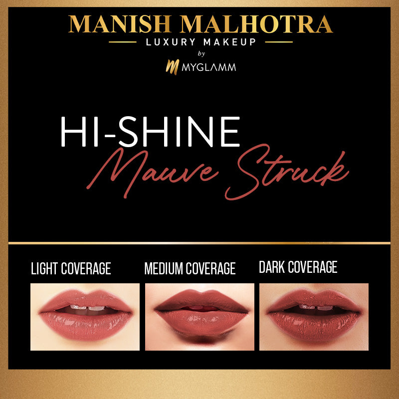 Manish Malhotra Beauty By MyGlamm Hi-Shine Lipstick-Mauve Struck-4gm