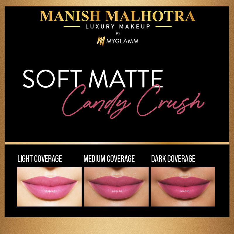 Manish Malhotra Beauty By MyGlamm Soft Matte Lipstick-Candy Crush-4gm