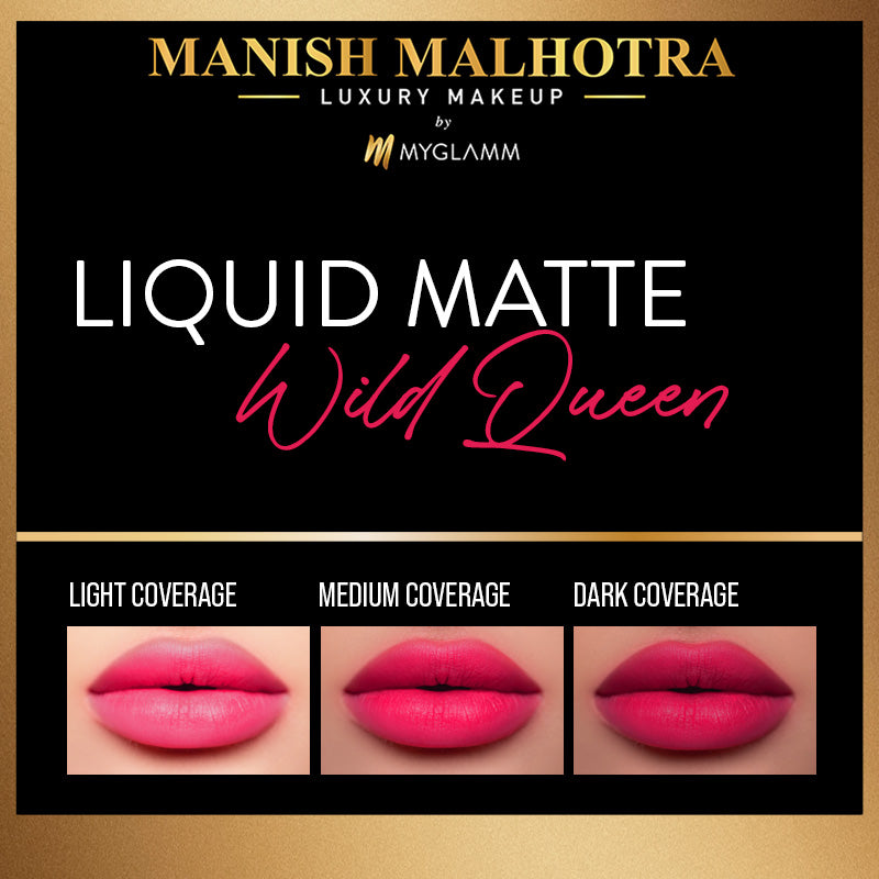 Manish Malhotra Beauty By MyGlamm Liquid Matte Lipstick-Wild Queen-7gm