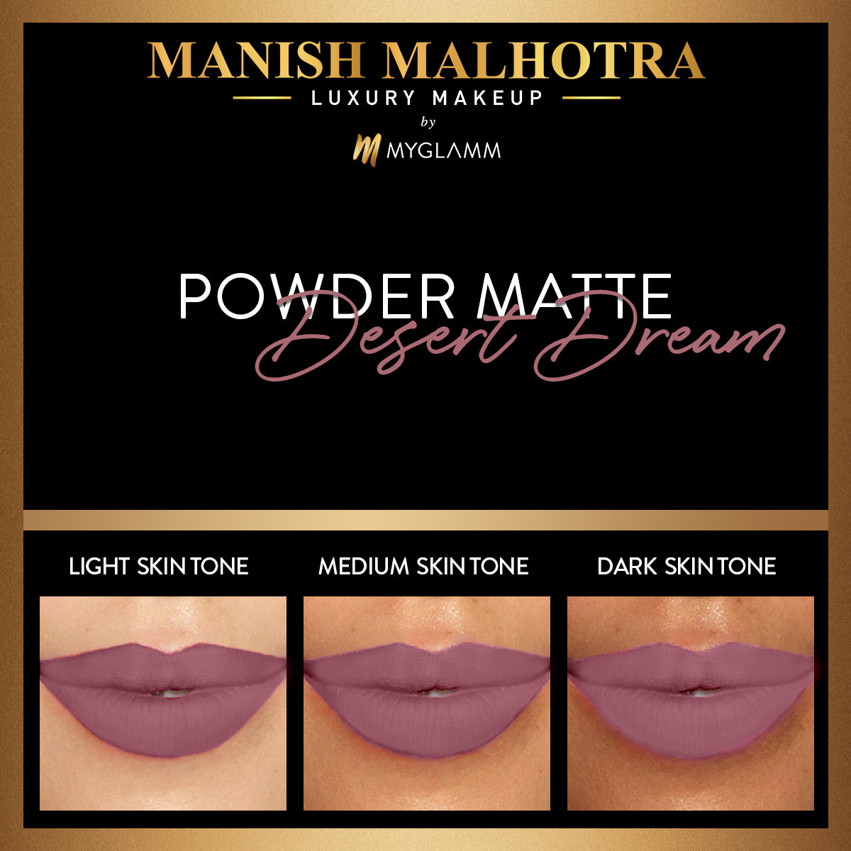 MyGlamm Manish Malhotra Beauty Powder Matte Lipstick-Desert Dream-4gm