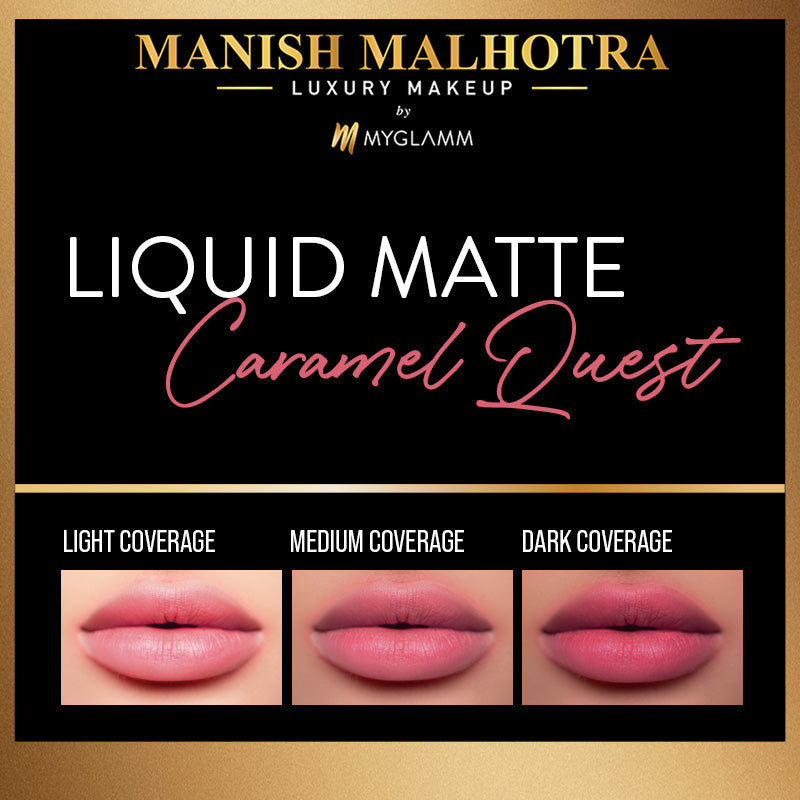 Manish Malhotra Beauty By MyGlamm Liquid Matte Lipstick-Caramel Quest-7gm