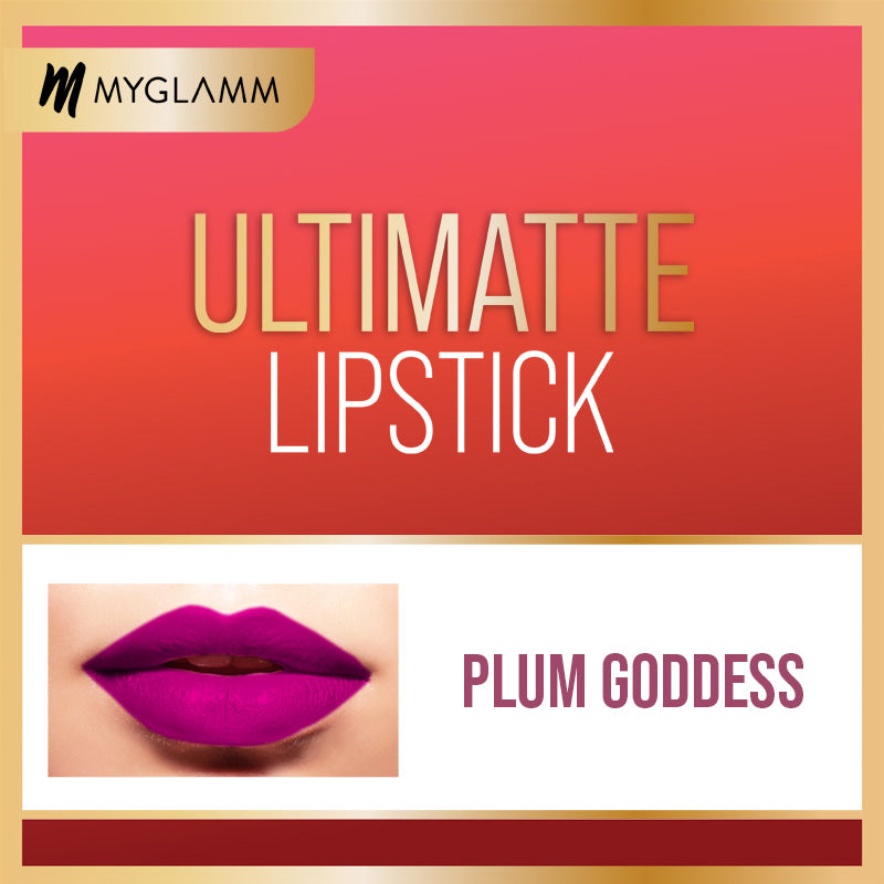 MyGlamm Ultimatte Long Stay Matte Liquid Lipstick-Plum Goddess-2.5ml