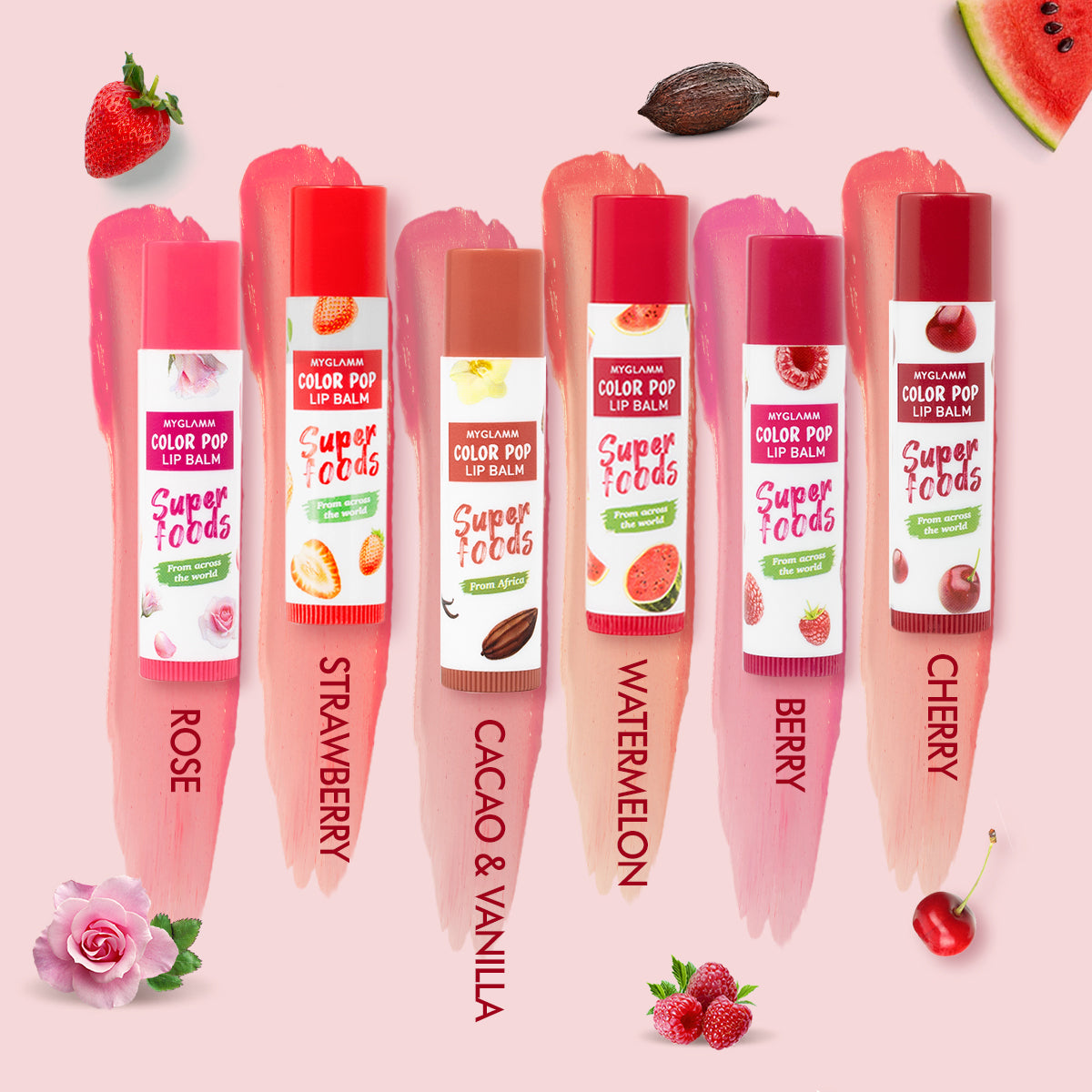 MyGlamm Color Pop Lip Balm-Strawberry-4.6gm