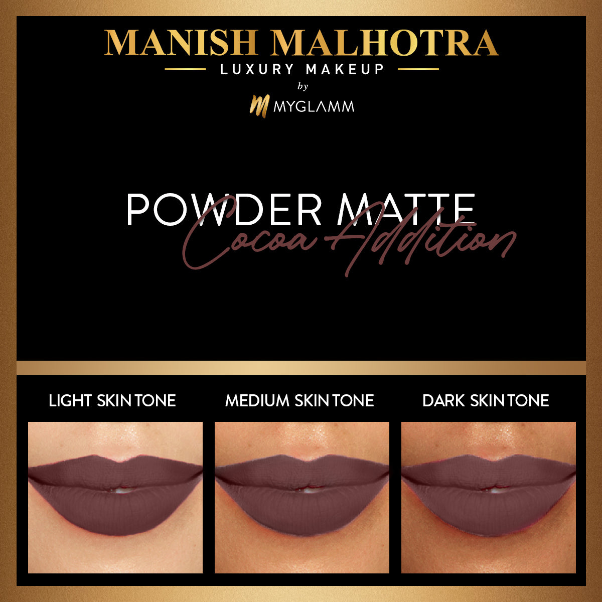 MyGlamm Manish Malhotra Beauty Powder Matte Lipstick-Cocoa Addition-4gm