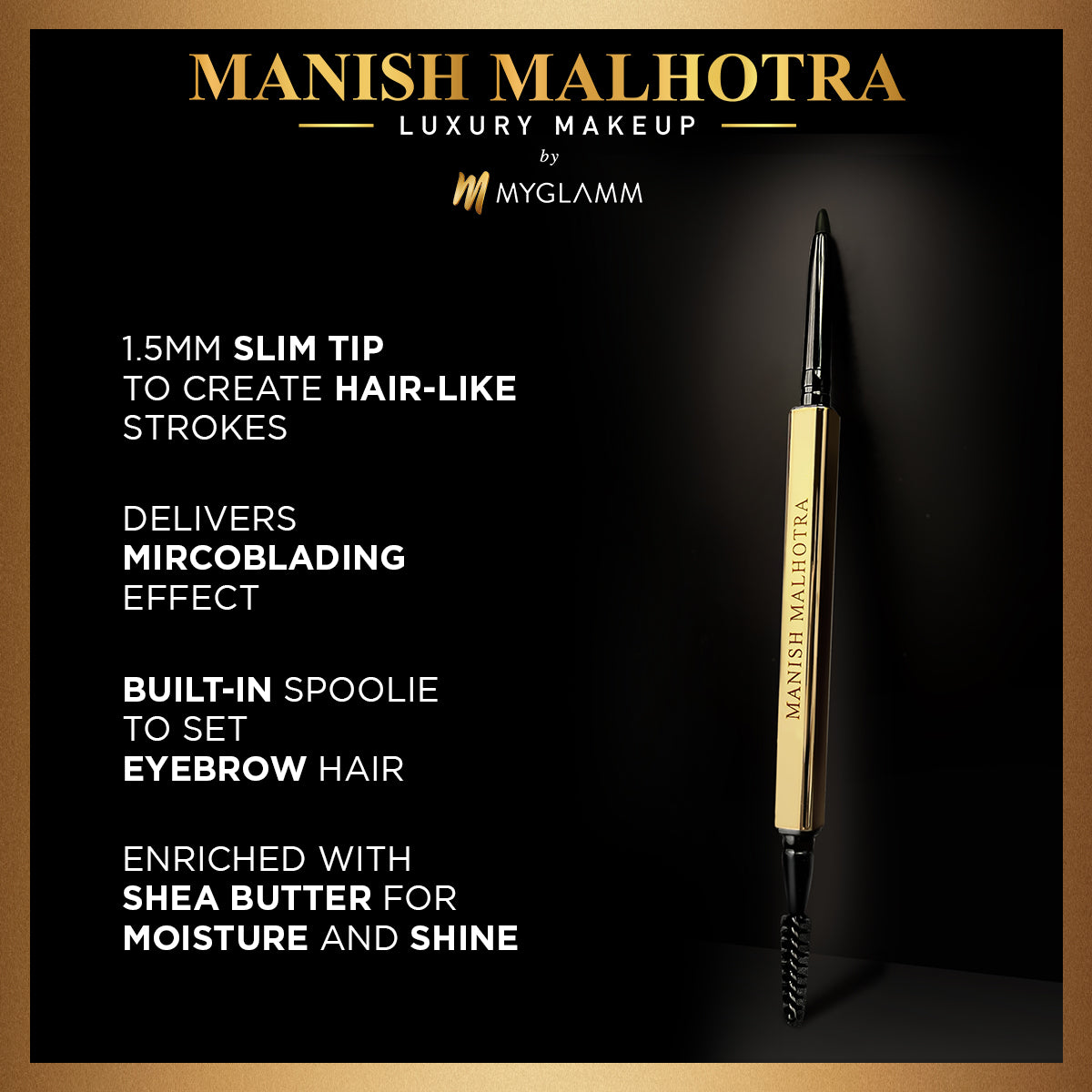 Manish Malhotra Beauty Manish Malhotra Precision Eyebrow Define-Wood Mystique -0.3gm