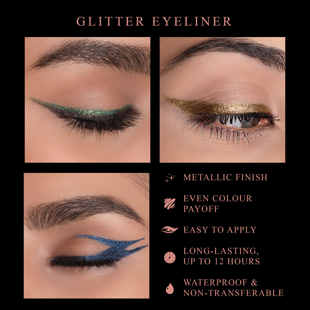 Manish Malhotra Beauty By MyGlamm Glitter Eyeliner-Dazzle-1.2gm