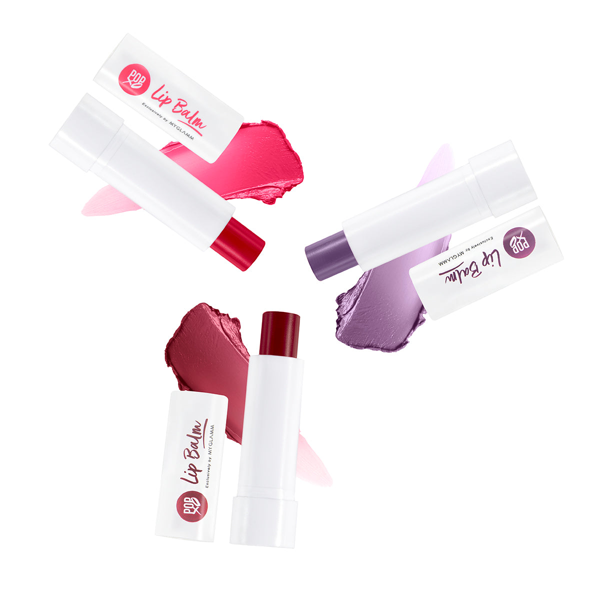 MyGlamm POPxo Makeup Pucker up lip balm Kit-Cherry Blossoms, Strawberry Kisses, Berrylicious-3gm