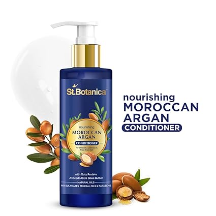 St.Botanica Moroccan Argan Hair Conditioner - With Organic Argan Oil & Vitamin E - No Parabens, SLS/SLES, 200 ml