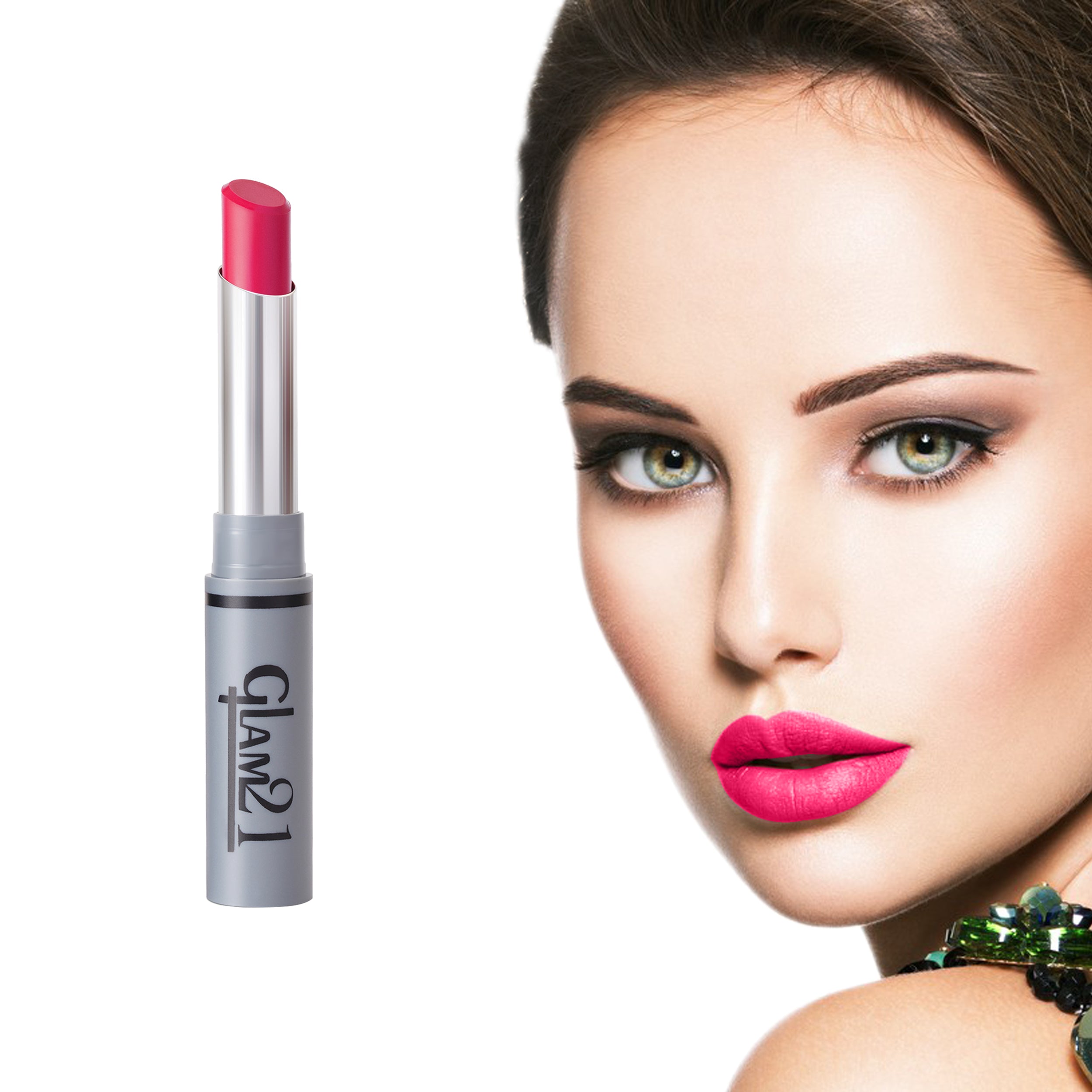 Glam21 Non Transfer Lipstick-Longlasting & Lightweight Creamy Matte Formula, 2.8g - Magenta Love-10