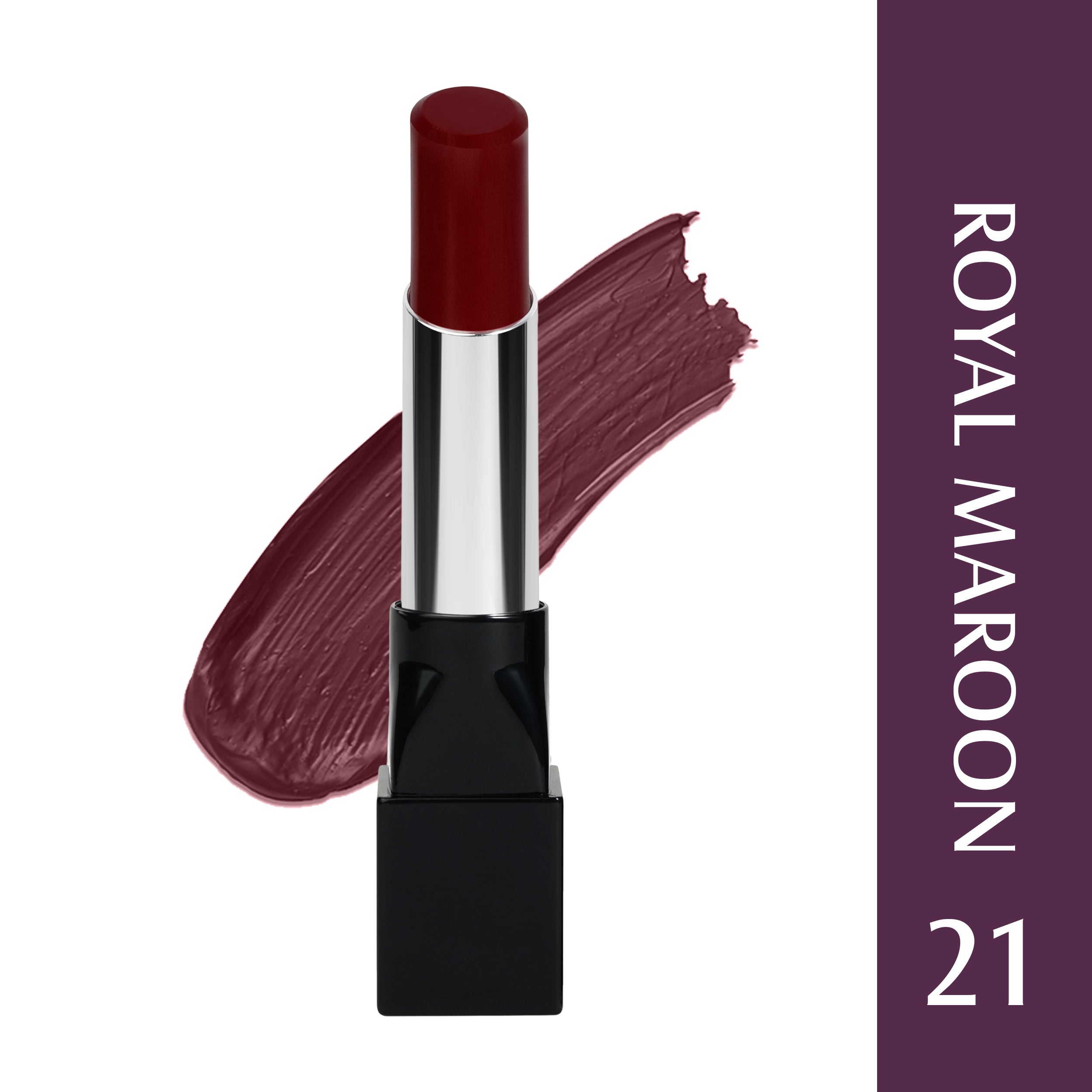 Glam21 Ultra Velvet Lipstick  Long-lasting stay on lips Lovely matte finish, 2.5gm Royal Maroon-21