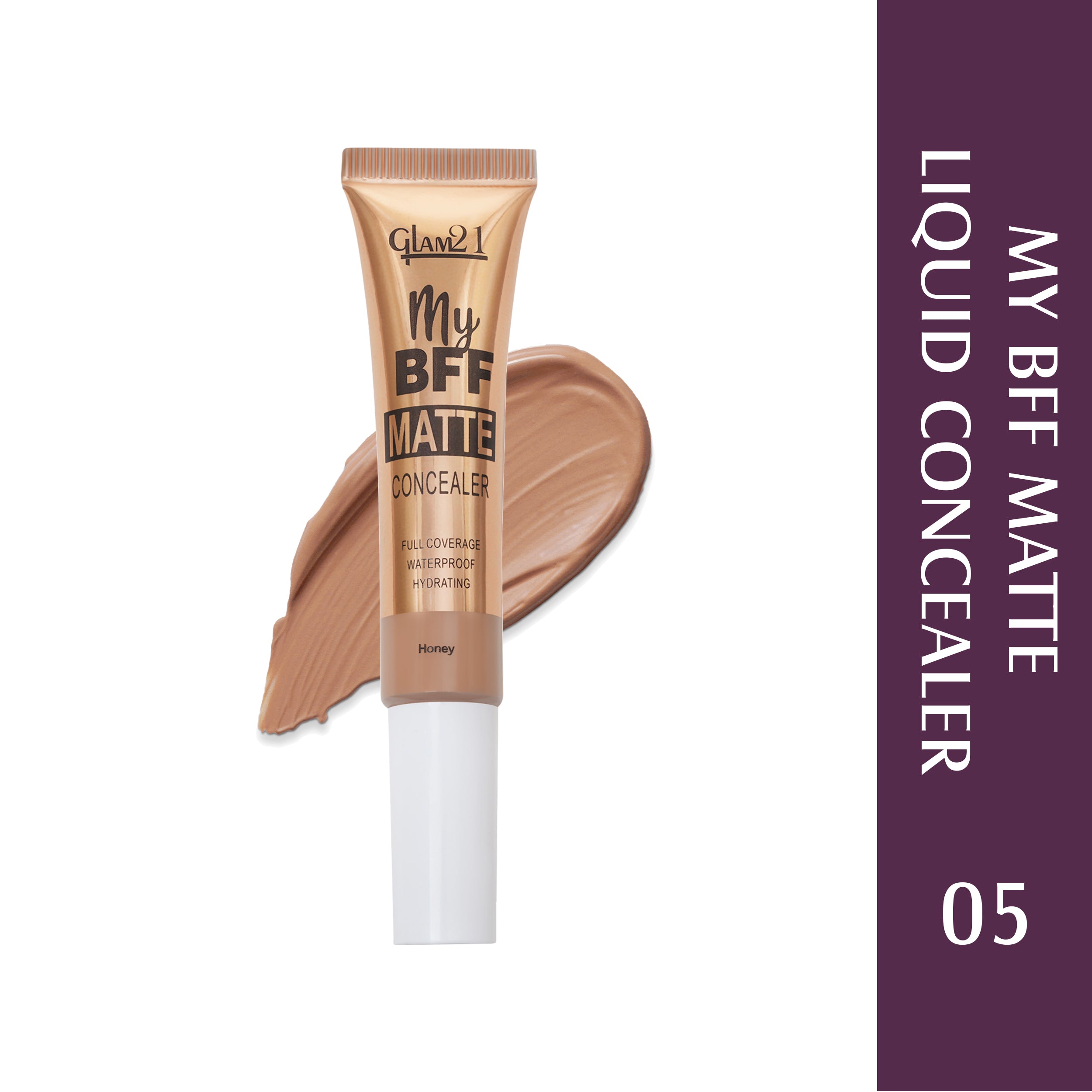 Glam21 My BFF Matte Liquid Concealer-Conceal,Contour,&Highlights Your Face|Matte Finish Concealer (Honey, 8 g)