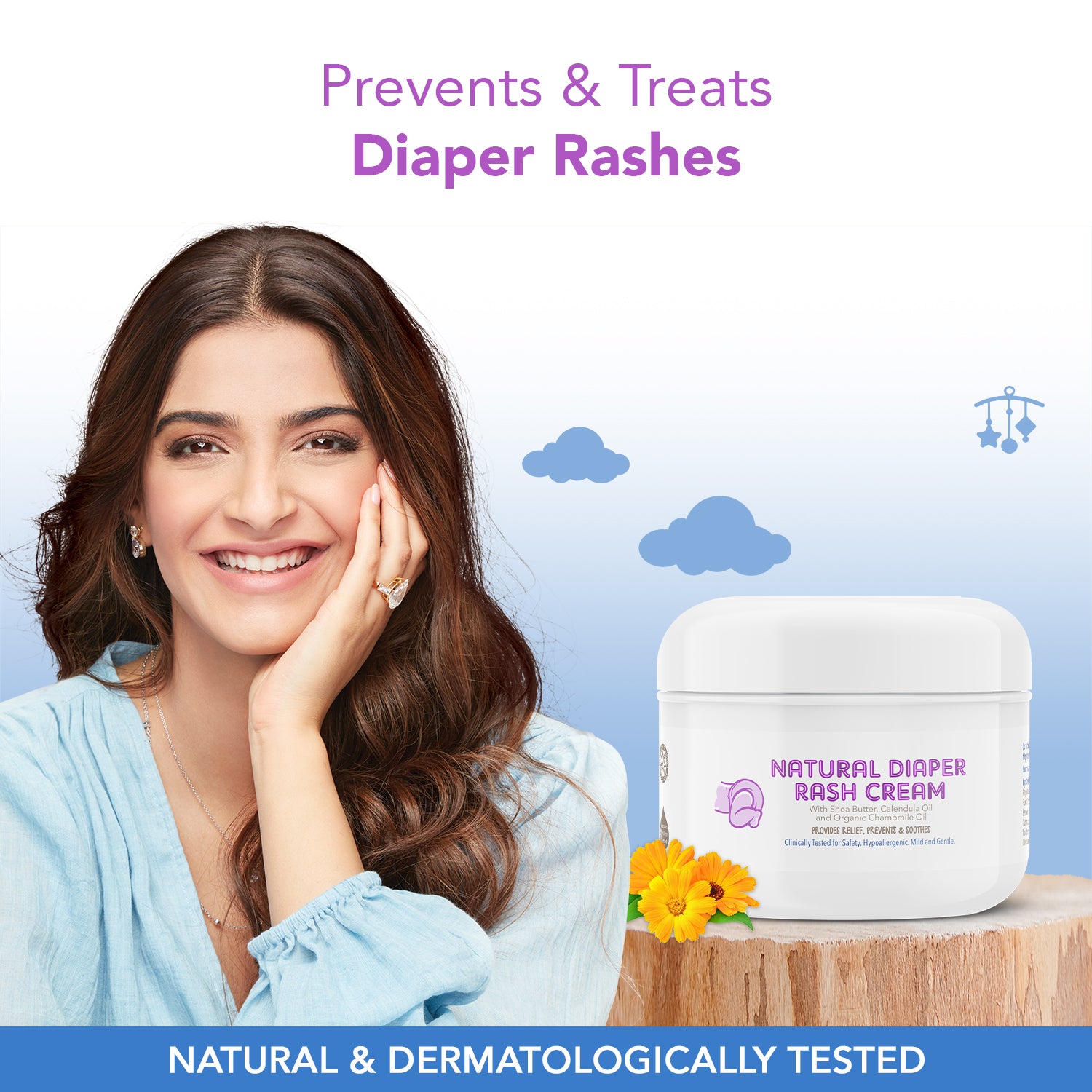 The Moms Co. Natural Diaper Rash Cream | Treats and prevents diaper rash | Zinc Oxide, Shea Butter, Organic Chamomile Oil (50g)