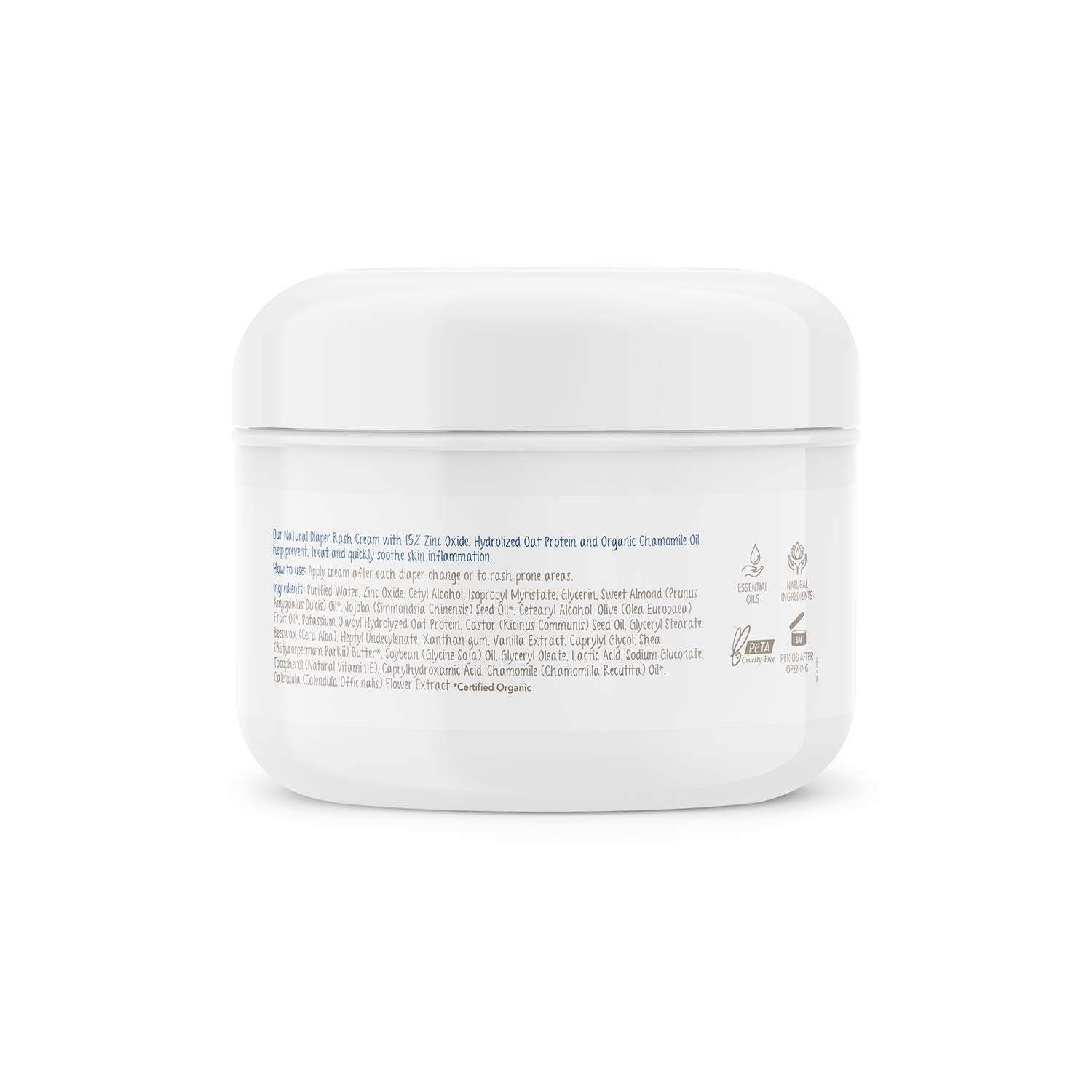 The Moms Co. Natural Diaper Rash Cream | Treats and prevents diaper rash | Zinc Oxide, Shea Butter, Organic Chamomile Oil (50g)