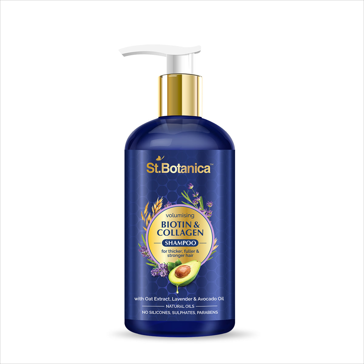 St.Botanica Biotin & Collagen Volumizing Hair Shampoo - 300ml - No Sulphate, No Parabens, No Silicon