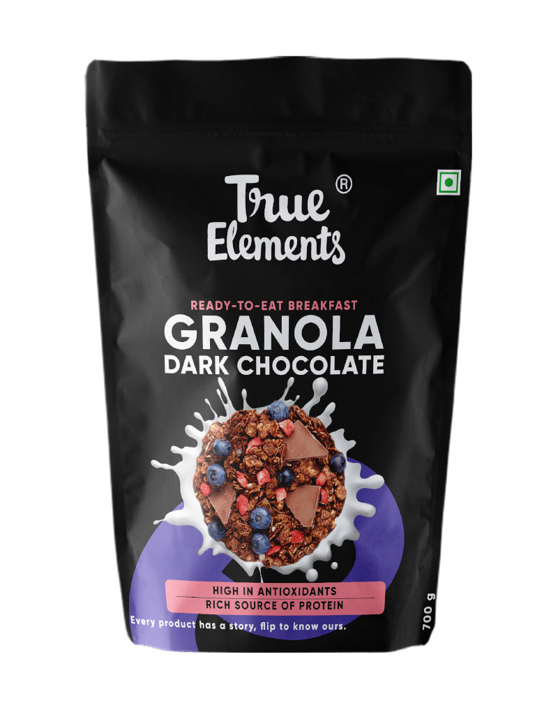 True Elements Baked Granola: Almonds and Dark Chocolate 700gm