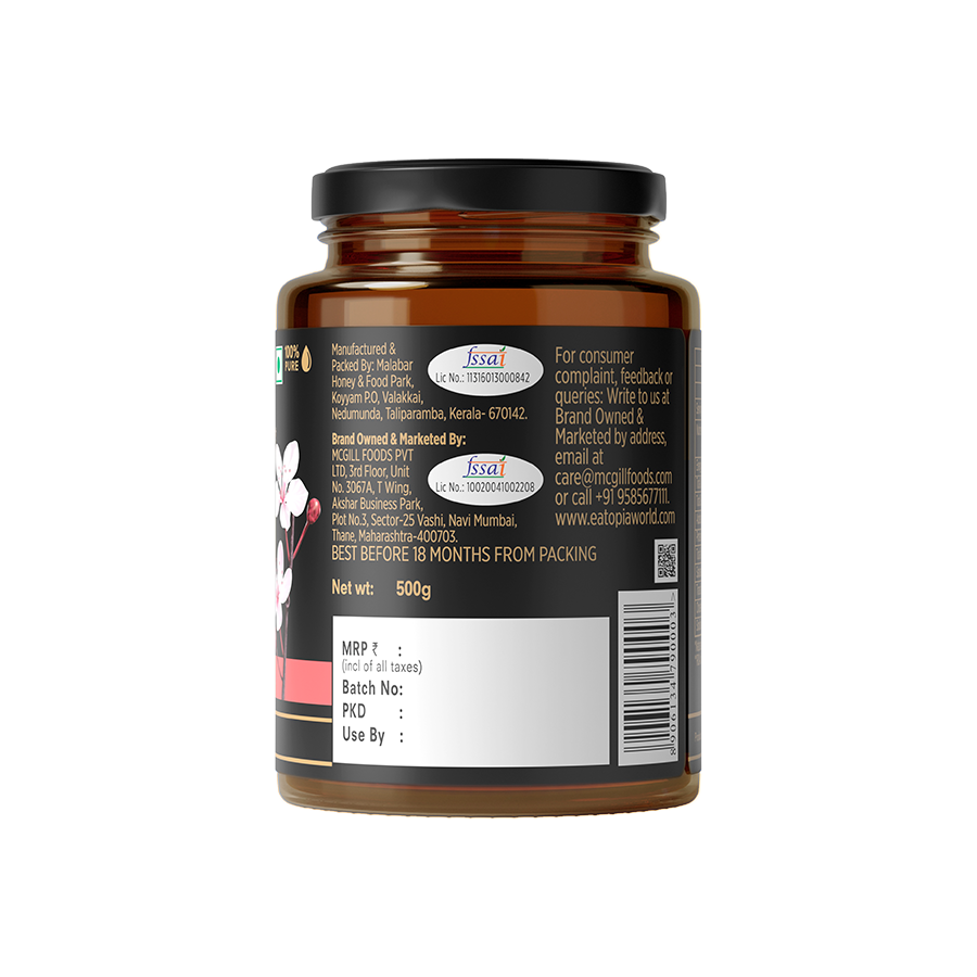 Eatopia 100% Pure Natural Honey Litchi Flower Monofloral Honey | No added Sugar | No Chemicals