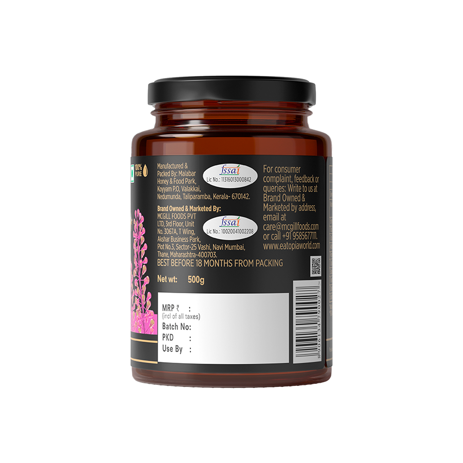 Eatopia 100% Pure Natural Honey Tulsi Flower Monofloral Honey | No added Sugar | No Chemicals