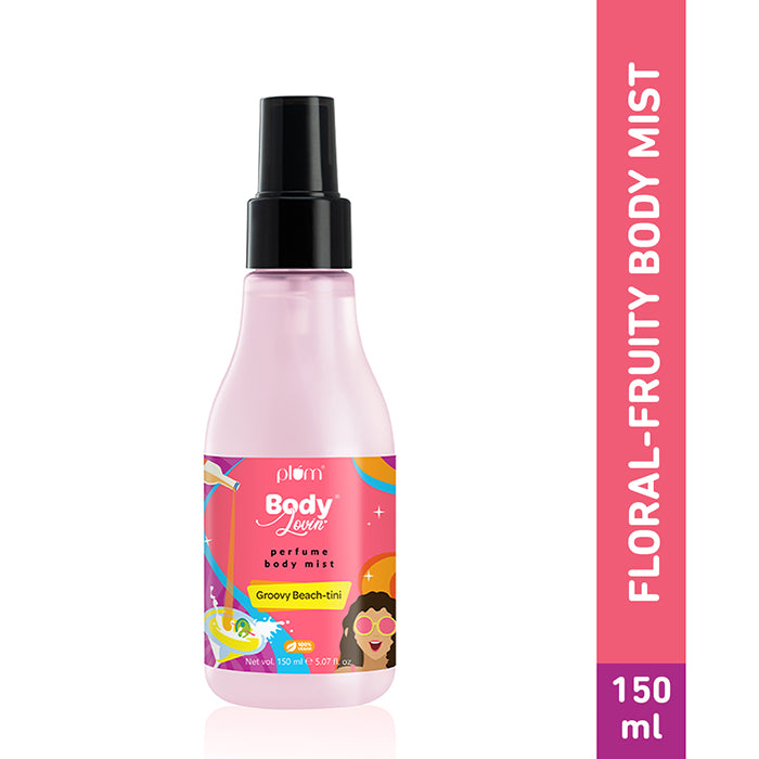 Plum BodyLovin’ Groovy Beach-tini Perfume Body Mist | Fruity & Floral Fragrance | Cocktail Inspired Fragrance | Long Lasting | 150 ml