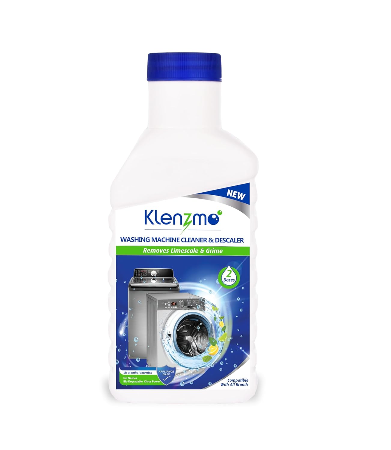 Klenzmo Washing Machine Cleaner Liquid | Descaler for Front & Top Load Machine 400 ml