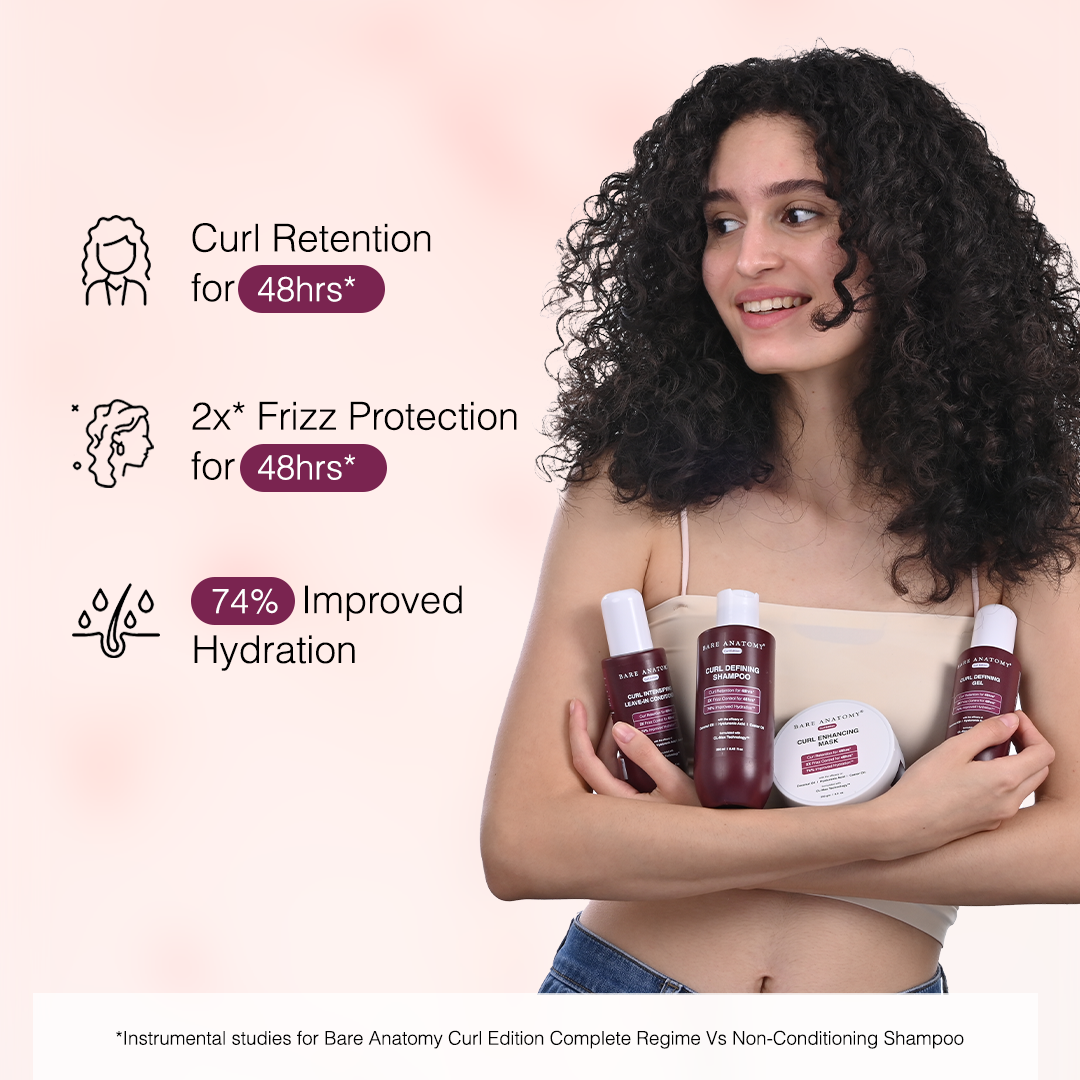 Bare Anatomy Curl Enhancing Hair Mask | Smoothens & Conditions Hair With Curl Retention & 2X Frizz Protection For 48 Hours | Powered By Coconut Oil, Hyaluronic Acid & Castor Oil | Sulphate & Paraben Free | For Women and Men | 250g