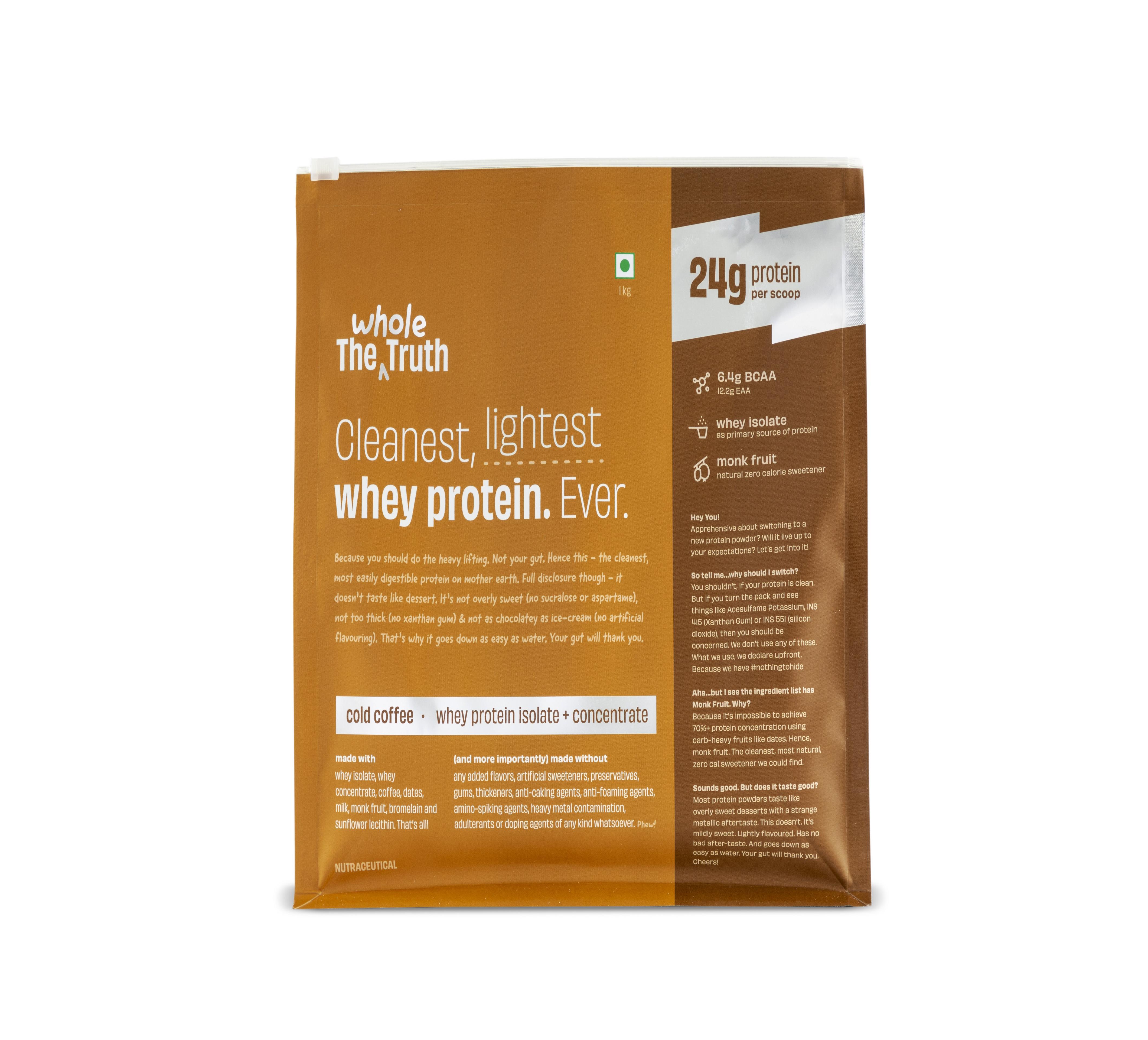 The Whole Truth - Cold Coffee - Whey Protein Isolate + Concentrate 1 kg