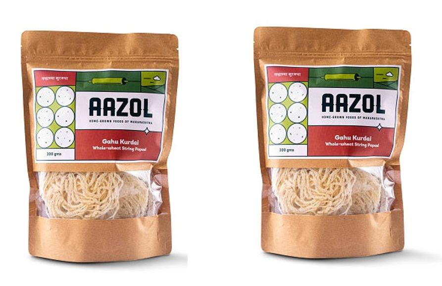Aazol Gahu Kurdai: Whole-wheat String Papad 200g | Pack of 2