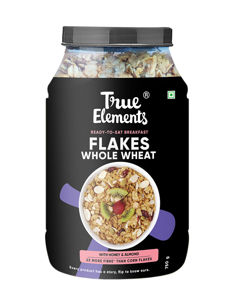 True Elements Wheat flakes Honey and Almonds