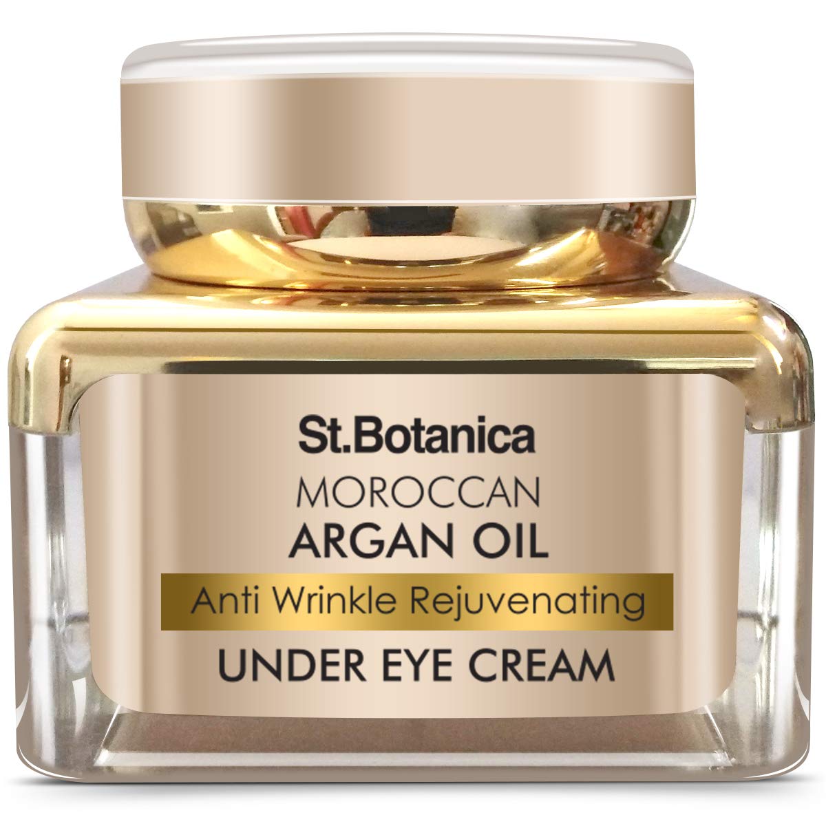 St.Botanica Moroccan Argan Oil Anti Wrinkle Rejuvenating Under Eye Cream - Fights Skin Aging, Fine Lines and Dark Circles, (30 g, Normal Skin)