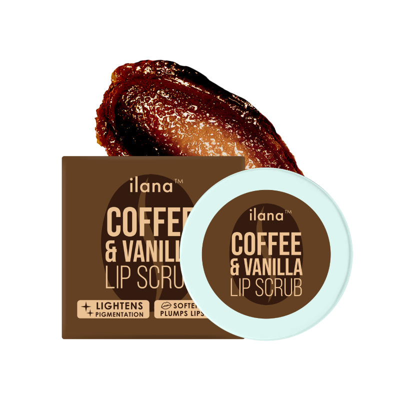 ilana - Lip Scrub - Brightening and plumping vegan lip exfoliator - Coffee and vanilla - 15gms