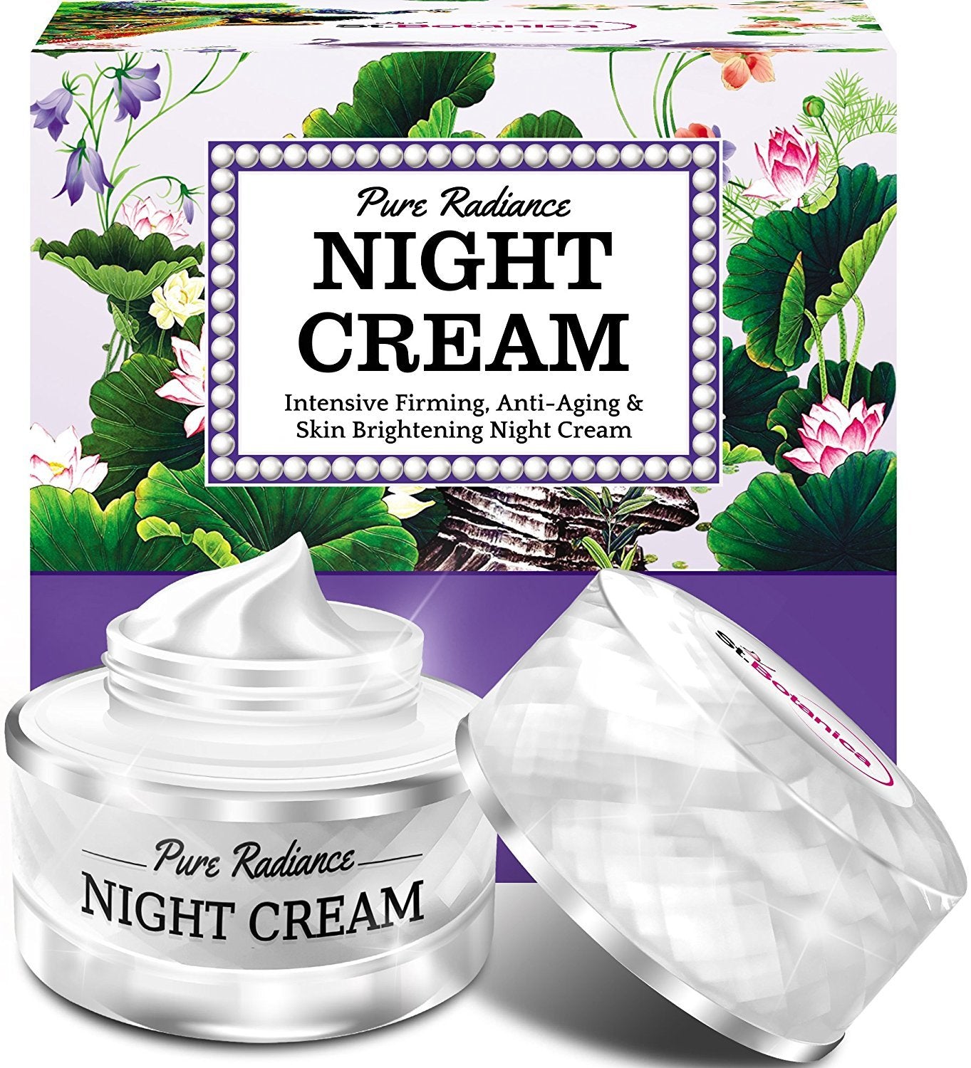 St.Botanica Pure Radiance Night Cream - Intensive Firming, Anti-Aging & Skin Brightening, 50gm (With Vitamin C, Retinol, Hyaluronic acid, Collagen)