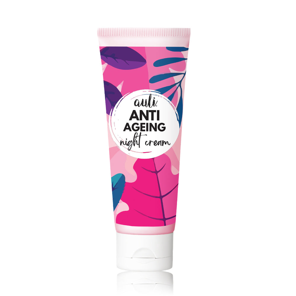 Auli Anti-Ageing Night Cream | Vitamin C & Cucumber | For all skin types | 100gm