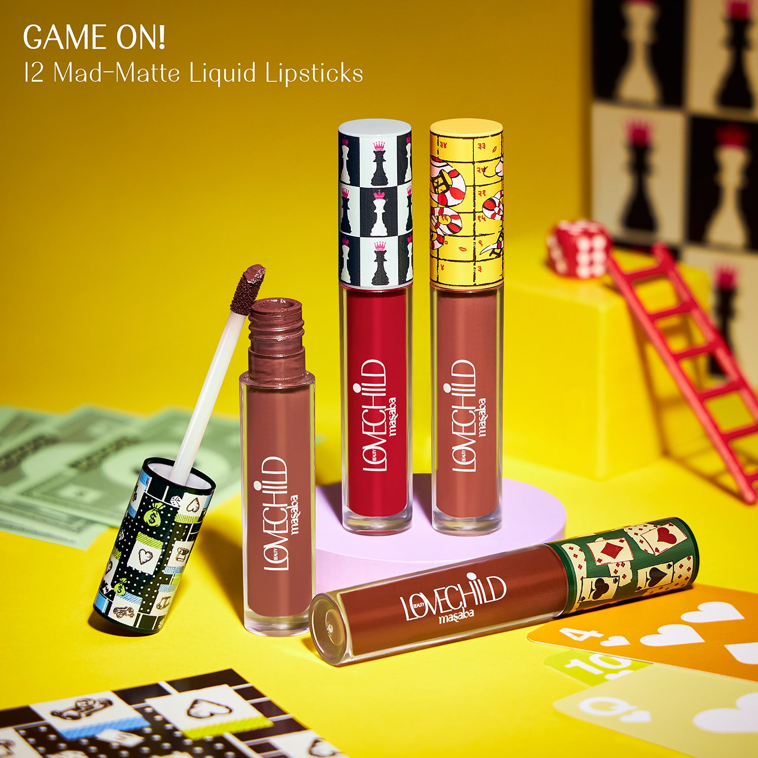 LoveChild Masaba - Game On! - 01 Rani - Mad-Matte Liquid Lipstick