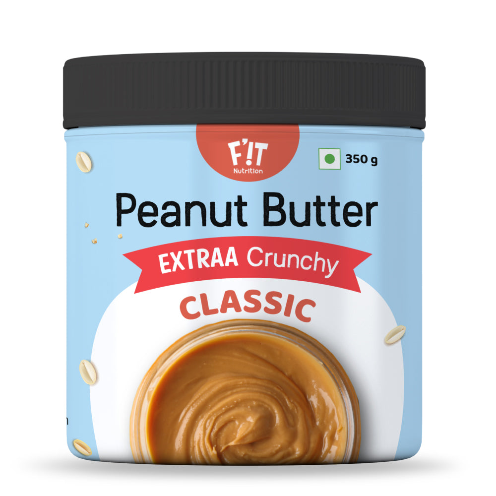 FiT Nutrition Classic Peanut Butter | EXTRAA Crunchy | High Protein | Gluten Free | 350g