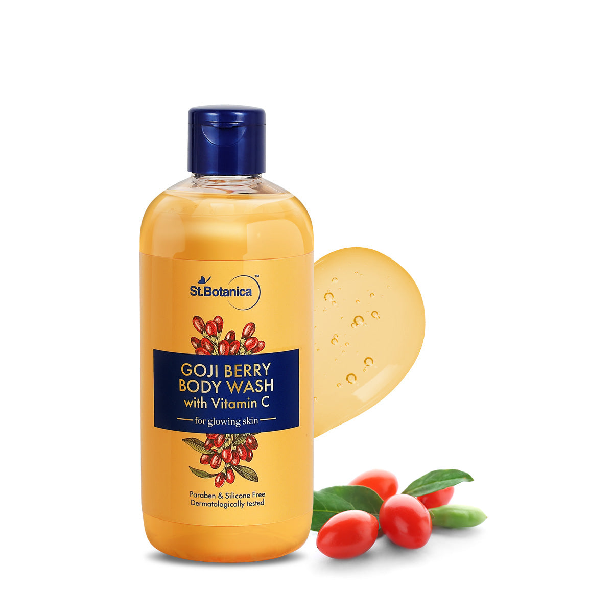 St.Botanica Goji Berry Body Wash, 300ml with Antioxidant-Rich Goji Berry, Vitamin C & Dragonfruit | For Even-toned & Bright Skin | Paraben Free, Cruelty Free & Vegan